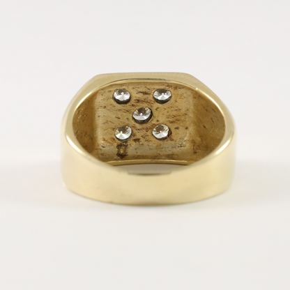 Inel cu Diamante din Aur Galben 14k