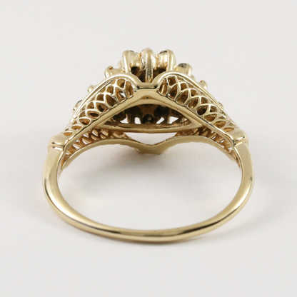 Inel cu Diamante din Aur Galben 14k