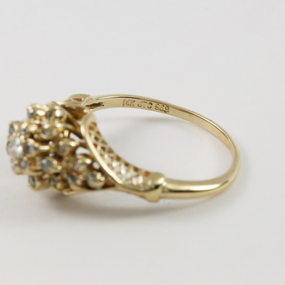 Inel cu Diamante din Aur Galben 14k