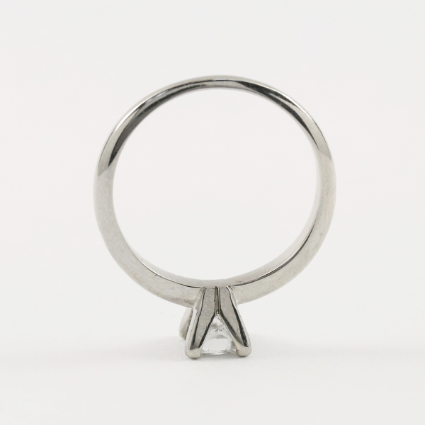 Inel Logodnă cu Diamant din Aur Alb 14k