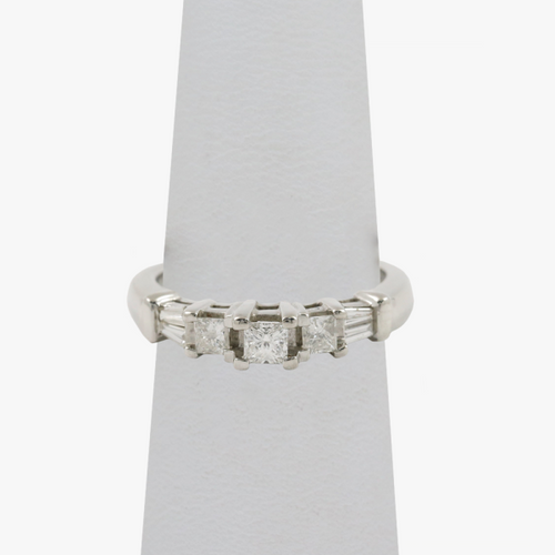 Inel de Logodnă cu Diamante din Aur Alb 14k