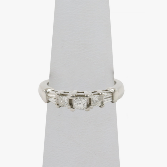 Inel de Logodnă cu Diamante din Aur Alb 14k