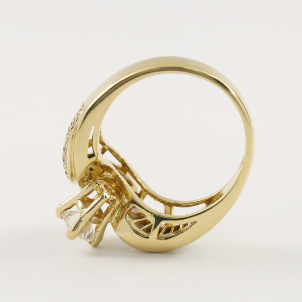 Inel Cu Diamante din Aur Galben 18k