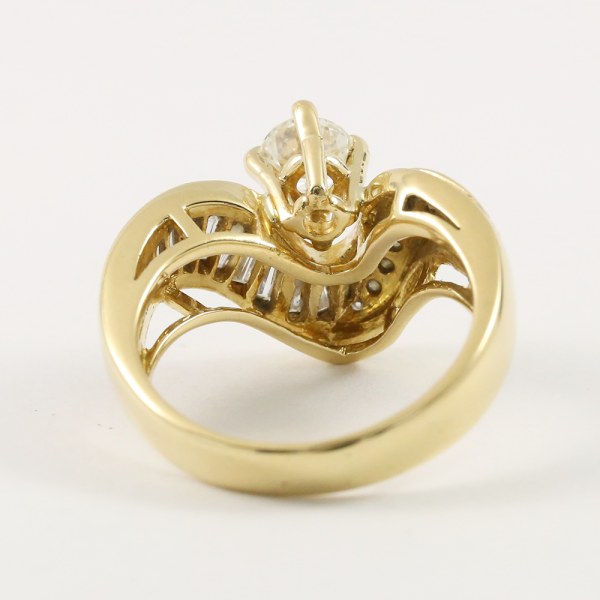 Inel Cu Diamante din Aur Galben 18k