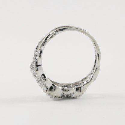 Inel cu Diamante din Aur Alb 14k