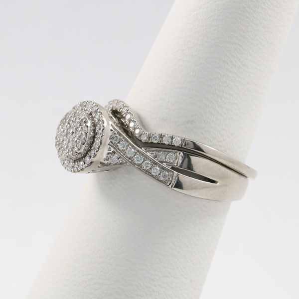 Set cu Diamante din Aur Alb 14k