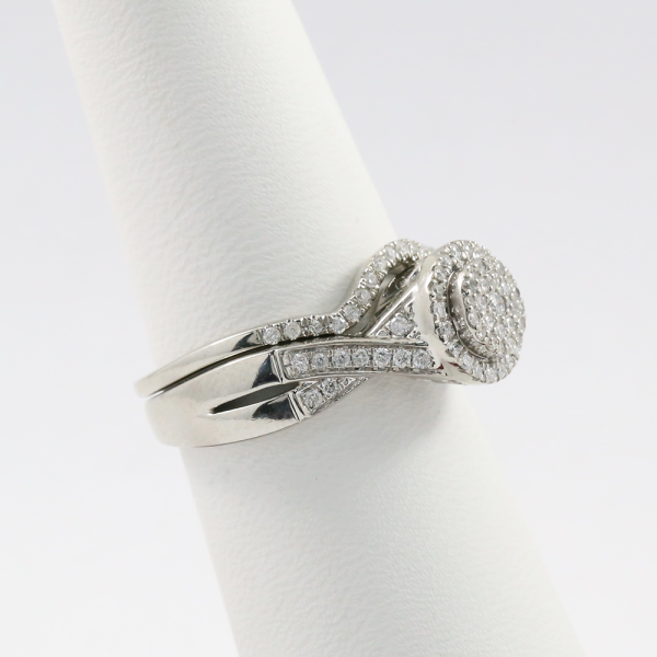 Set cu Diamante din Aur Alb 14k