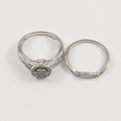 Set cu Diamante din Aur Alb 14k