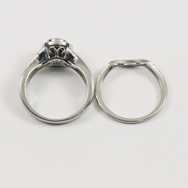 Set cu Diamante din Aur Alb 14k