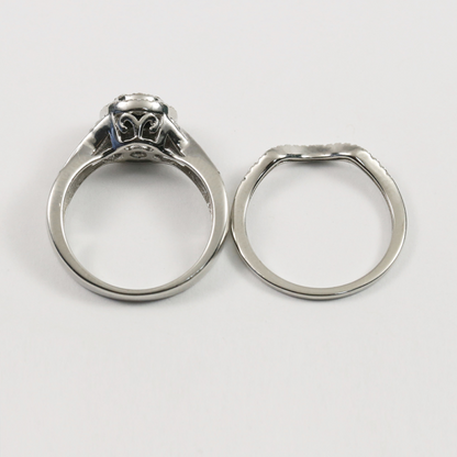 Set cu Diamante din Aur Alb 14k