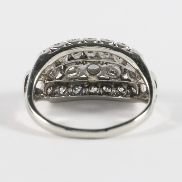Inel cu Diamante din Aur Alb 14k