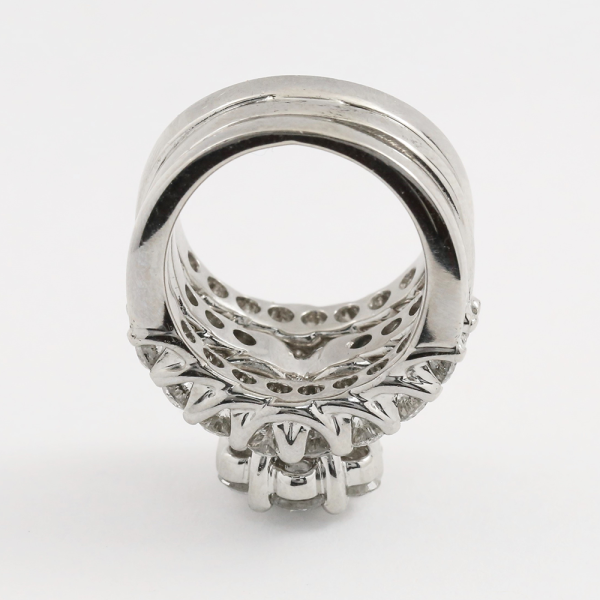 Inel cu Diamante din Aur Alb 14k