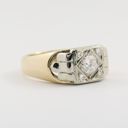 Inel cu Diamante din Aur Galben 14k