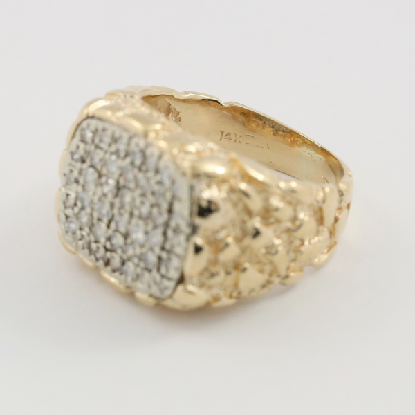 Inel cu Diamante din Aur Galben 14k