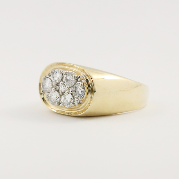 Inel cu Diamante din Aur Galben 14k