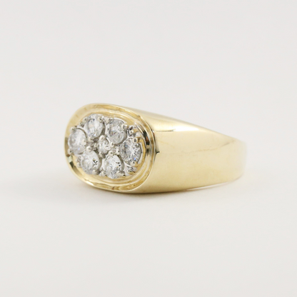 Inel cu Diamante din Aur Galben 14k