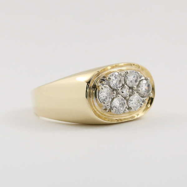 Inel cu Diamante din Aur Galben 14k