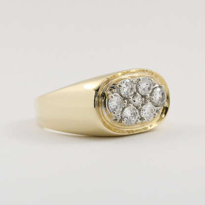 Inel cu Diamante din Aur Galben 14k