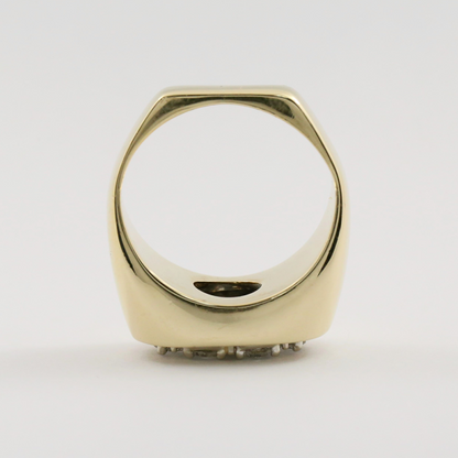 Inel cu Diamante din Aur Galben 14k