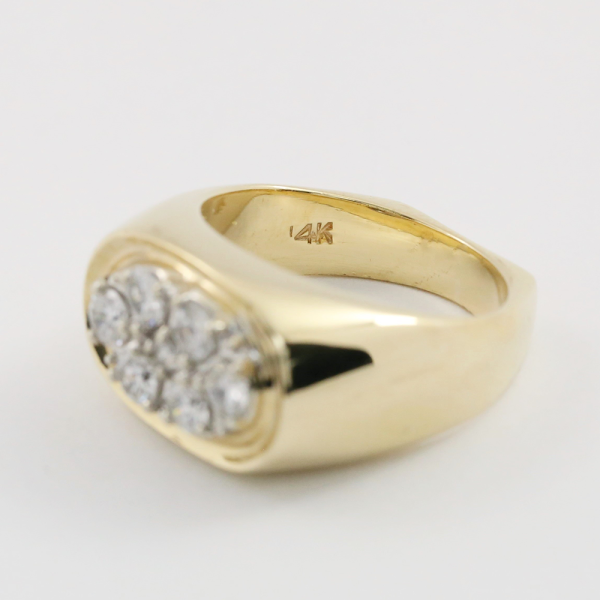 Inel cu Diamante din Aur Galben 14k