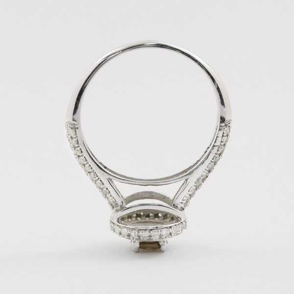 Inel Logodnă Cu Diamante din Aur Alb 14k