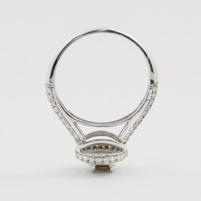 Inel Logodnă Cu Diamante din Aur Alb 14k