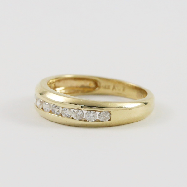 Inel cu Diamante din Aur Alb 14k