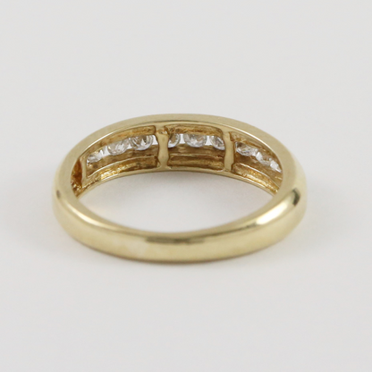 Inel cu Diamante din Aur Alb 14k