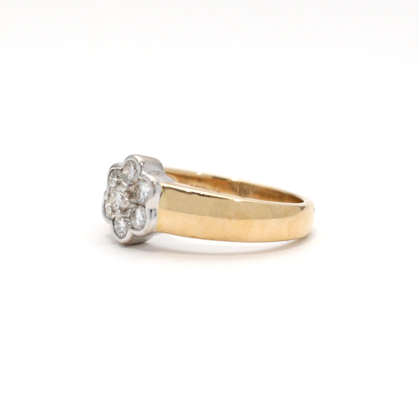 Inel Cu Diamante din Aur Galben 14k