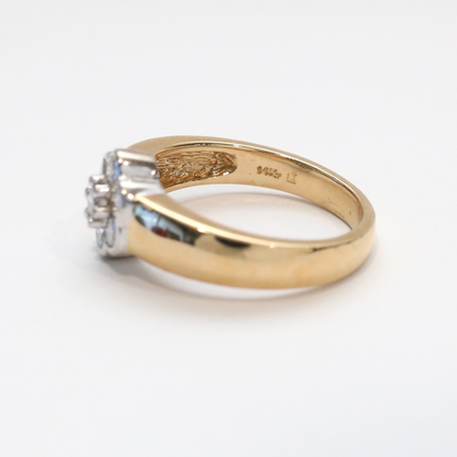 Inel Cu Diamante din Aur Galben 14k