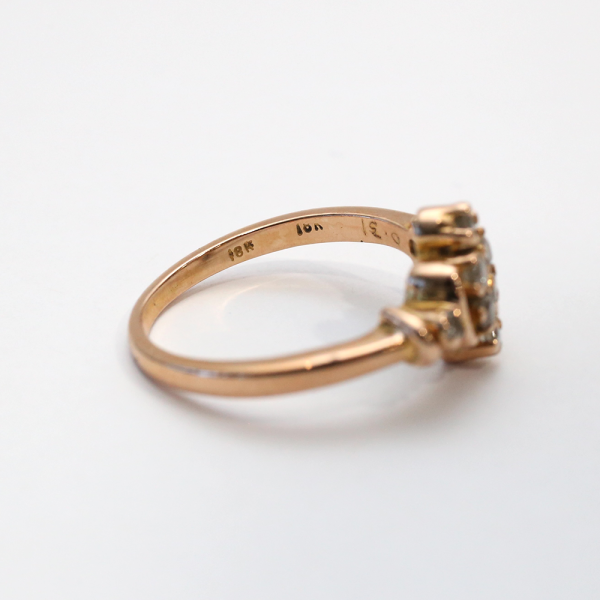 Inel Cu Diamante din Aur Roz 18k