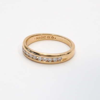 Inel Cu Diamante din Aur Galben 14k