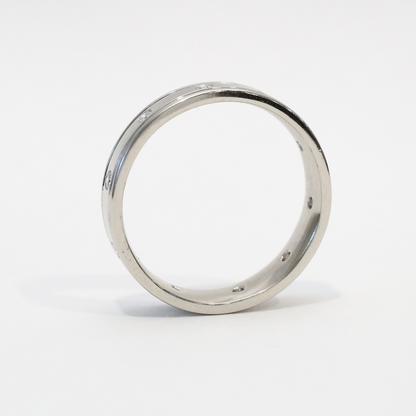 Inel Cu Diamante din Aur Alb 14k