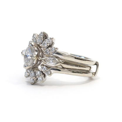 Set cu Diamante din Aur Alb 14k