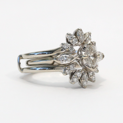 Set cu Diamante din Aur Alb 14k