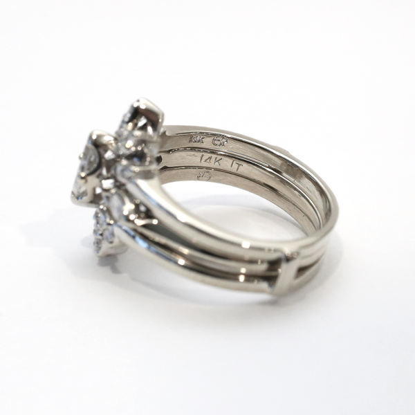 Set cu Diamante din Aur Alb 14k