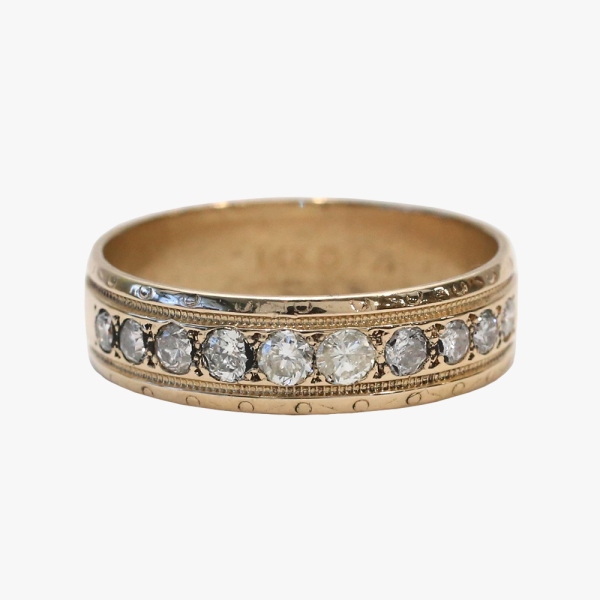 Inel Cu Diamante din Aur Alb 14k