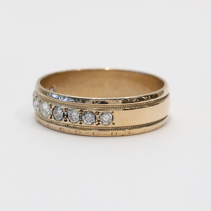 Inel Cu Diamante din Aur Alb 14k