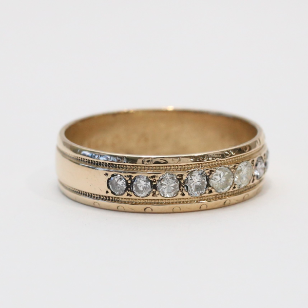 Inel Cu Diamante din Aur Alb 14k