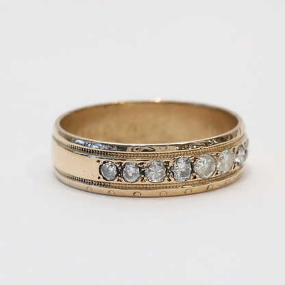 Inel Cu Diamante din Aur Alb 14k