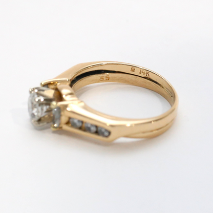 Inel cu Diamante din Aur Galben 14k