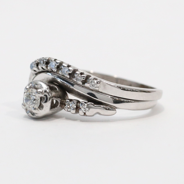 Set cu Diamante din Aur Alb 14k