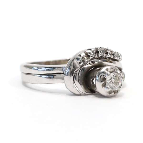 Set cu Diamante din Aur Alb 14k