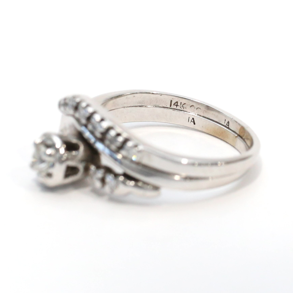 Set cu Diamante din Aur Alb 14k