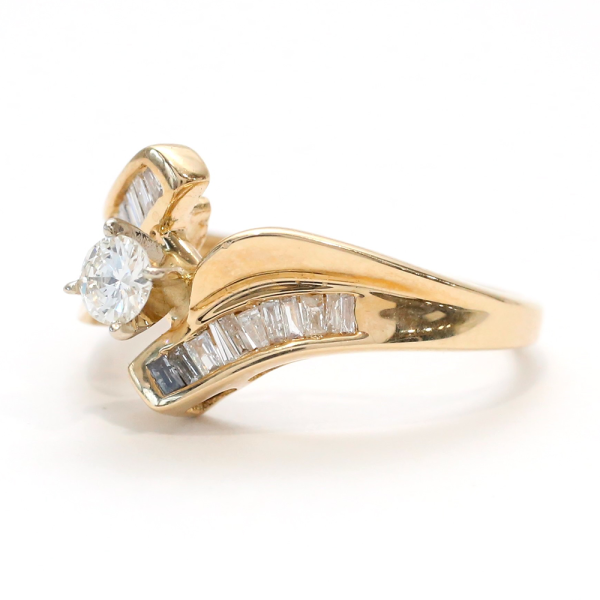 Inel cu Diamante din Aur Galben 14k