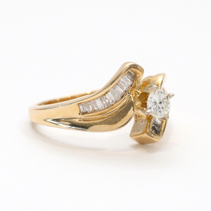 Inel cu Diamante din Aur Galben 14k