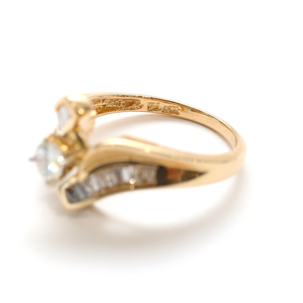 Inel cu Diamante din Aur Galben 14k