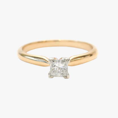 Inel Logodnă cu Diamante din Aur Galben 14k