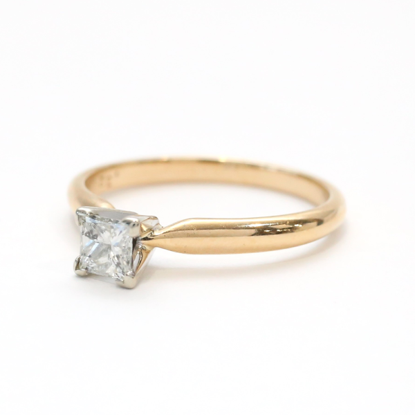 Inel Logodnă cu Diamante din Aur Galben 14k