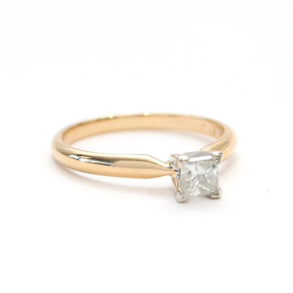 Inel Logodnă cu Diamante din Aur Galben 14k
